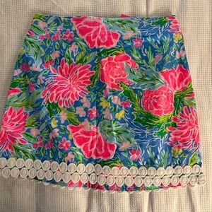 Lilly Pulitzer Izzy Skirt - Zanzibar Blue - Blue Bunny Business - Size 10